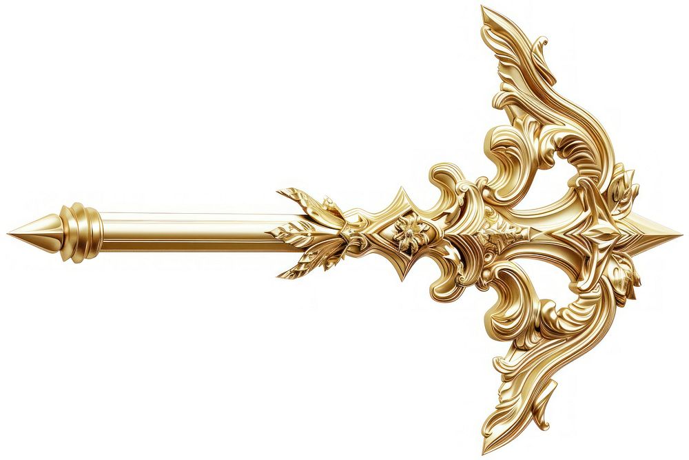 A Rococo Arrow gold weapon dagger.