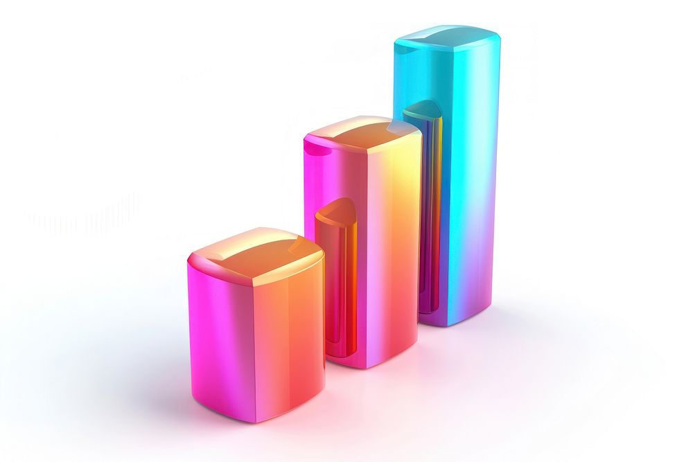 Business graph icon cylinder white background investment.