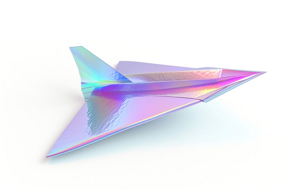 Paper plane origami white background transportation.
