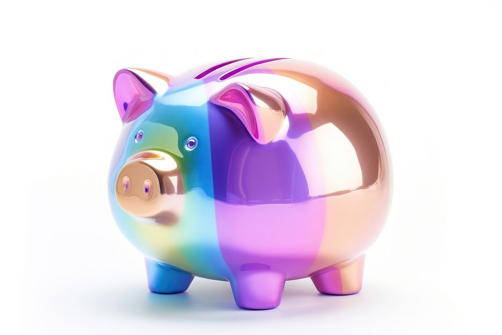 Piggy bank white background representation investment.