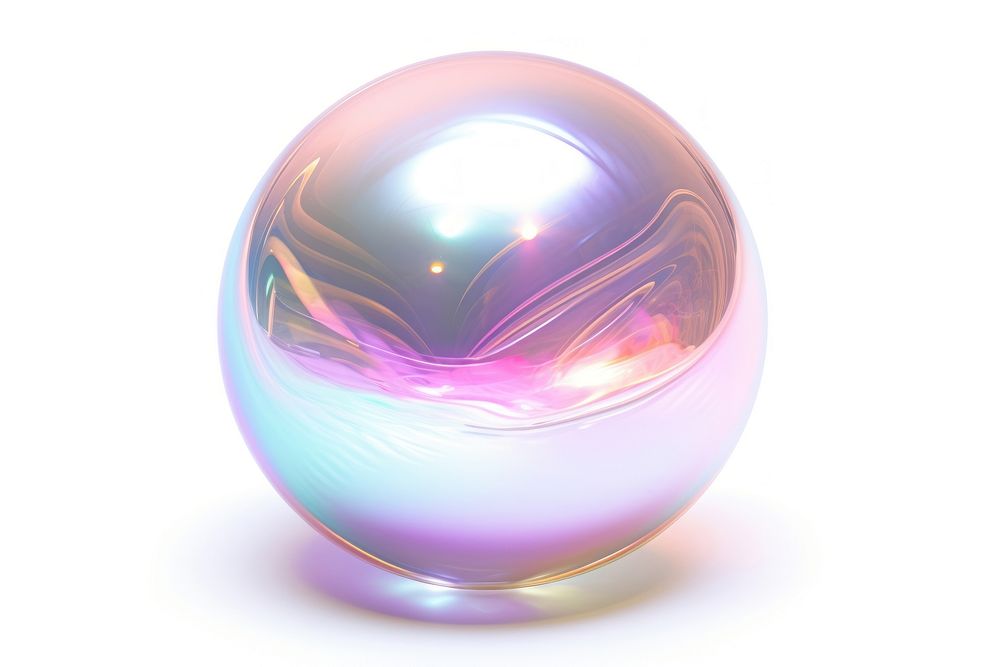 Sphere white background accessories reflection.