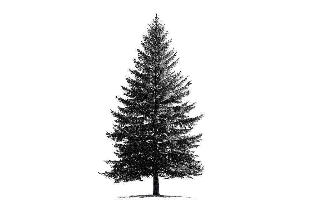 Tall pine tree plant white fir.