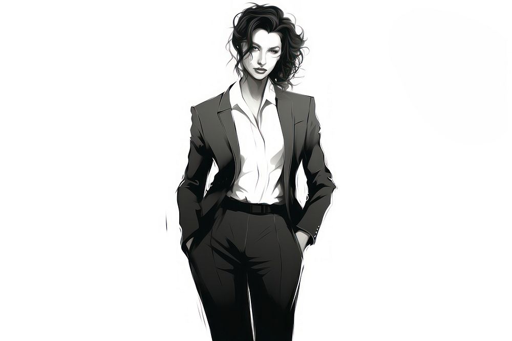 Women in suit adult white accessories.