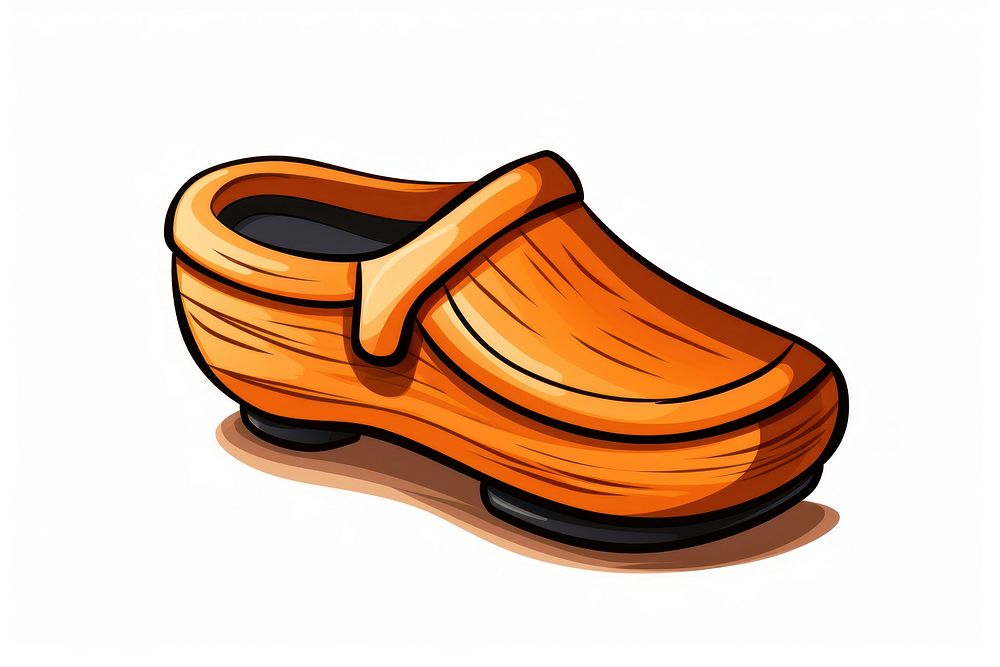Wooden clog footwear cartoon clogs.