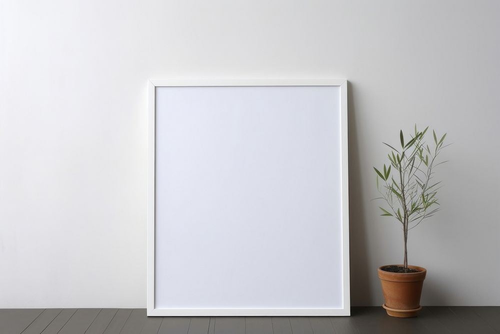 White picture frame in japanese style wall architecture rectangle.