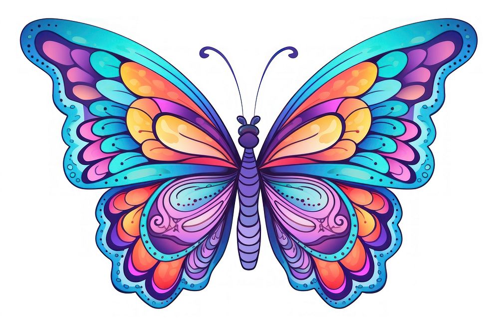 Butterfly pattern purple art. AI generated Image by rawpixel.