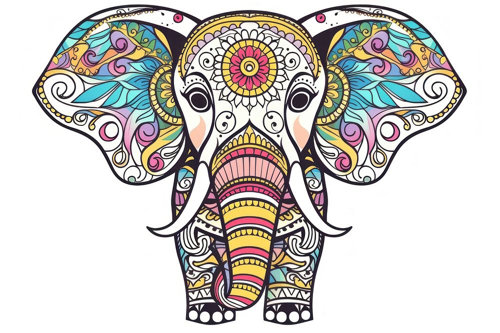 Elephant sketch art drawing. AI generated Image by rawpixel.