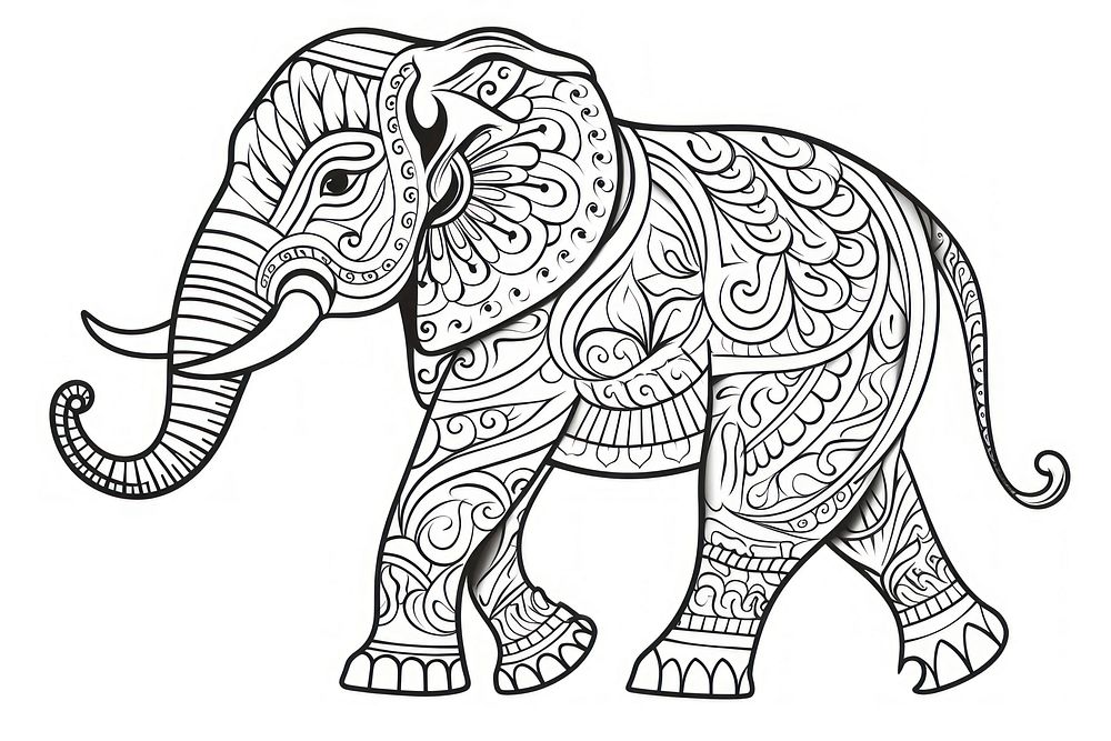 Elephant sketch drawing doodle. AI generated Image by rawpixel.