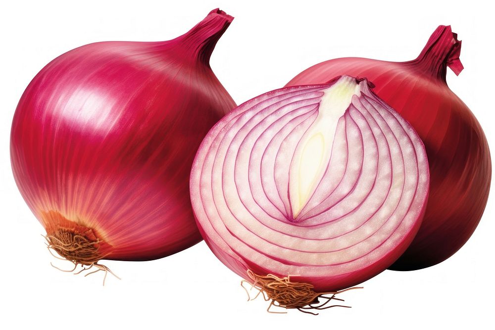 Diced raw onion vegetable shallot plant.