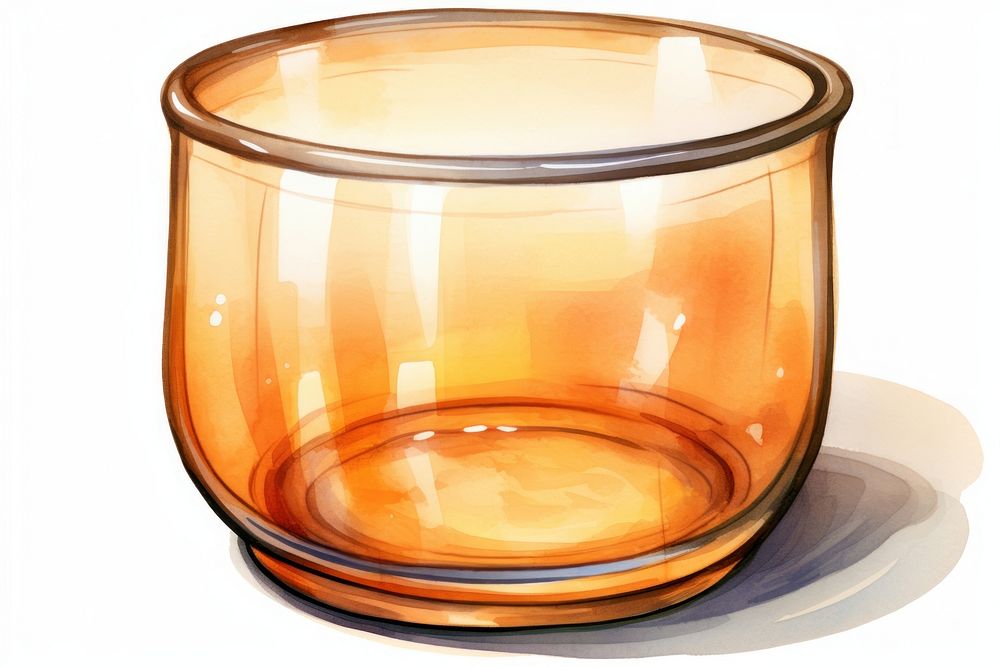 Empty glass jar white background transparent refreshment.