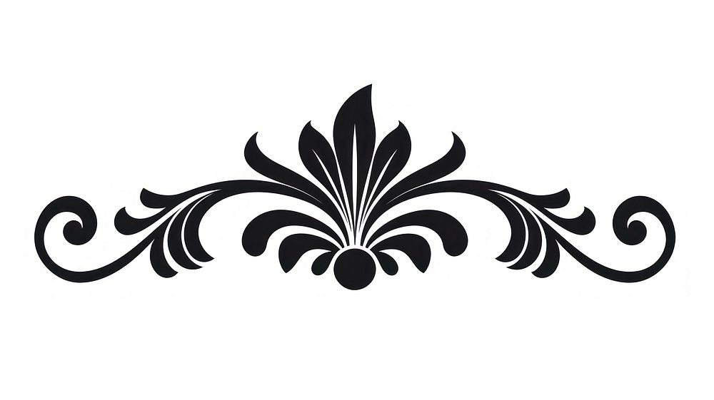 Flower pattern white black. AI generated Image by rawpixel.