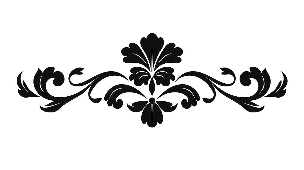 Flower pattern black white. AI generated Image by rawpixel.