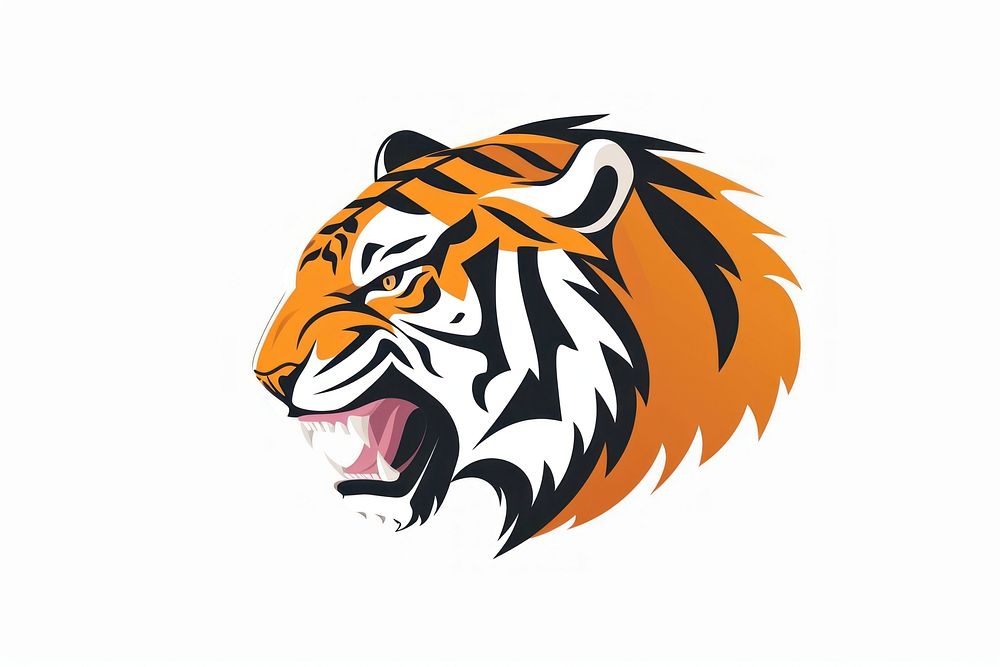 Tiger logo wildlife animal mammal.