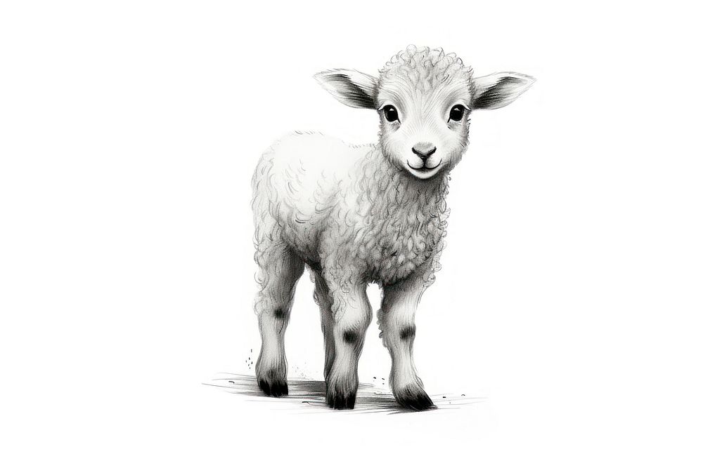 Baby sheep livestock animal mammal.