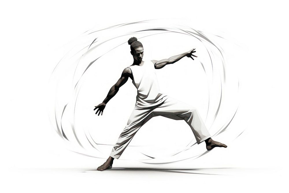 Capoeira drawing dancing sports.