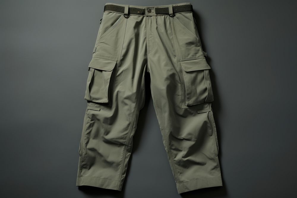 Cargo pants khaki military clothing. AI generated Image by rawpixel.