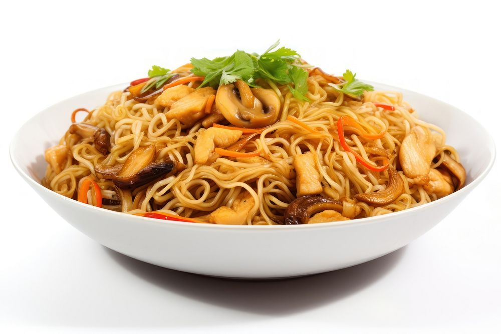 Chow mien vermicelli noodle pasta. AI generated Image by rawpixel.
