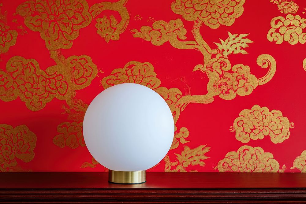 Bed side lamp  pattern white wall.