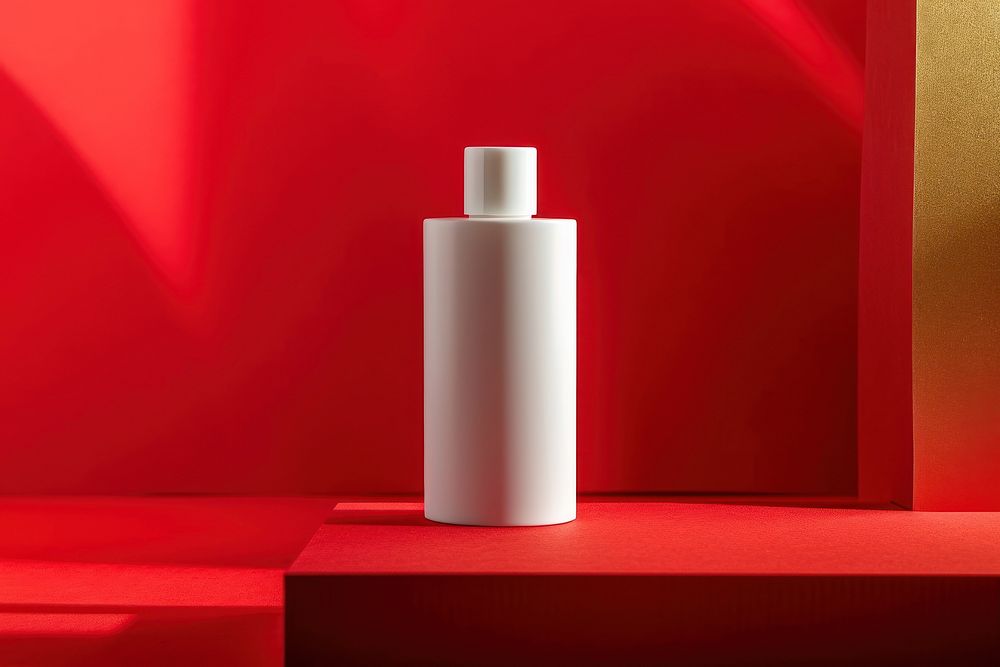 Parfume packaging  cylinder bottle white.
