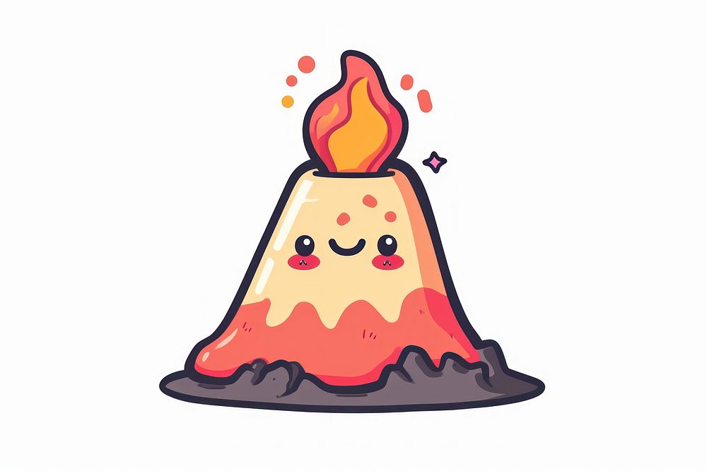Volcano fire confectionery creativity.
