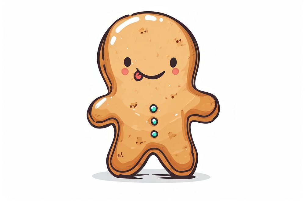 Cutout cookie gingerbread food anthropomorphic.