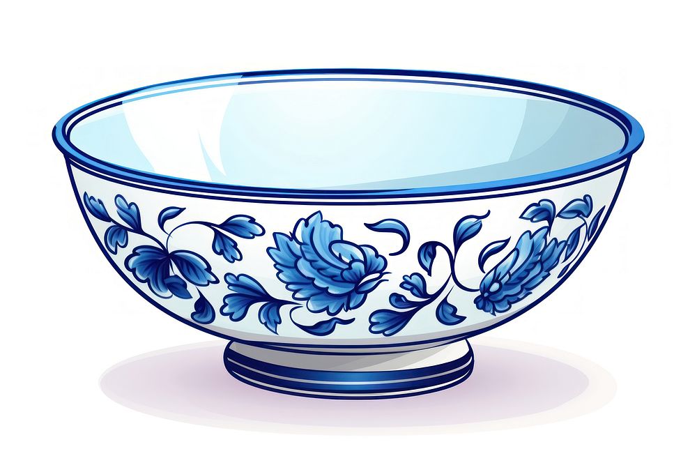 Delftware bowl porcelain art tableware.