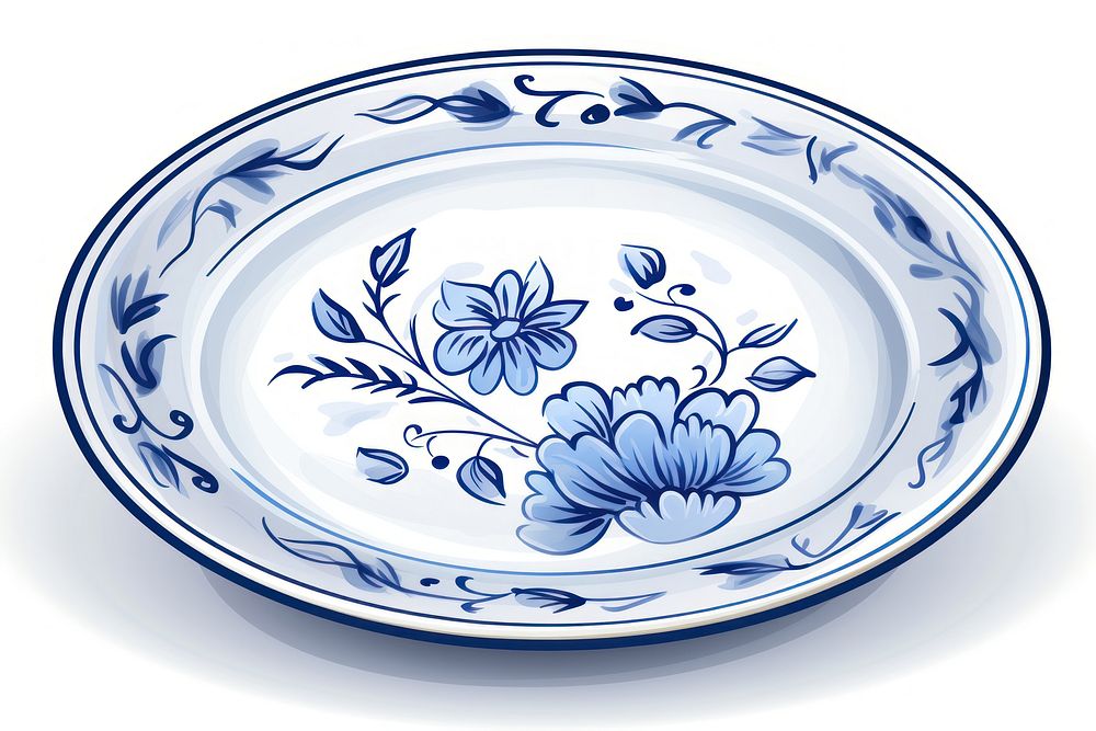 Delftware plate porcelain platter food.