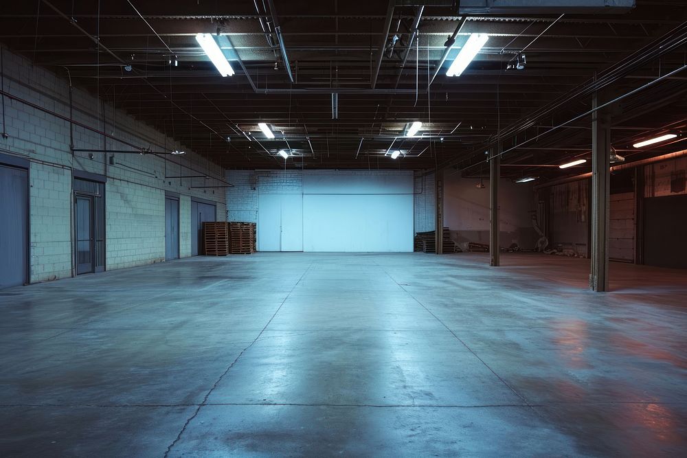 Warehouse warehouse floor infrastructure. | Free Photo - rawpixel