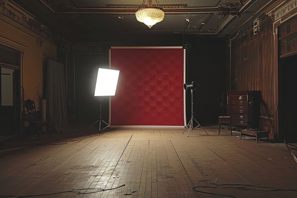 Studio lighting studio stage.