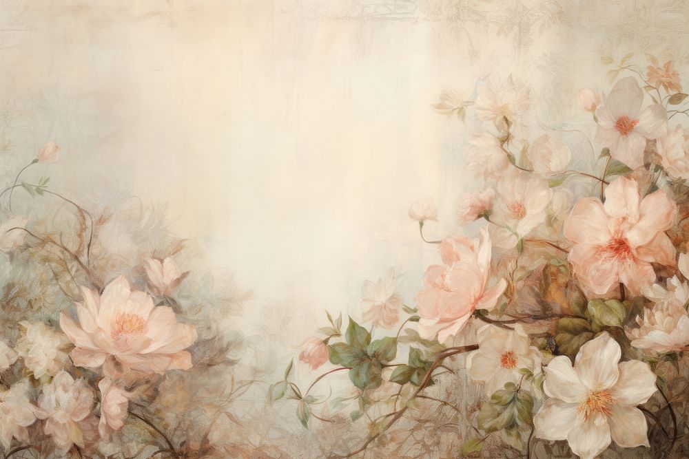 Flower border painting backgrounds blossom.