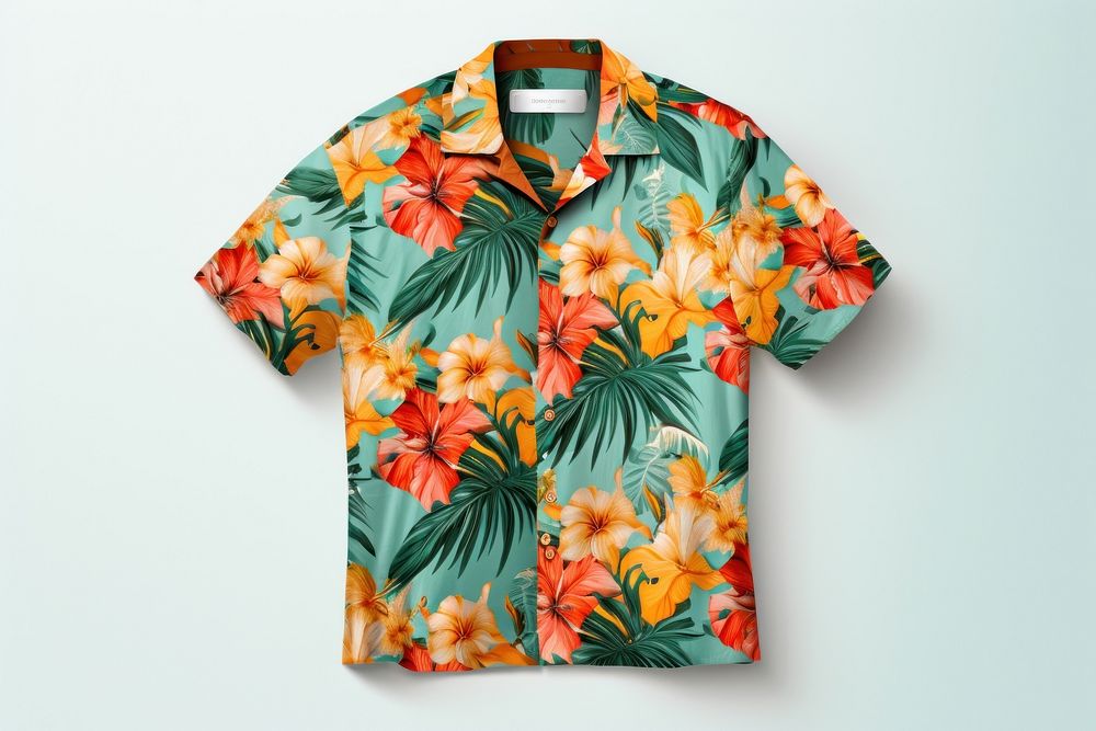 Hawaiian shirt sleeve flower plant. AI generated Image by rawpixel.