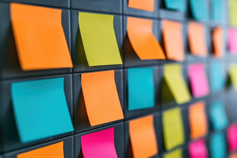 Sticky notes backgrounds wall variation.