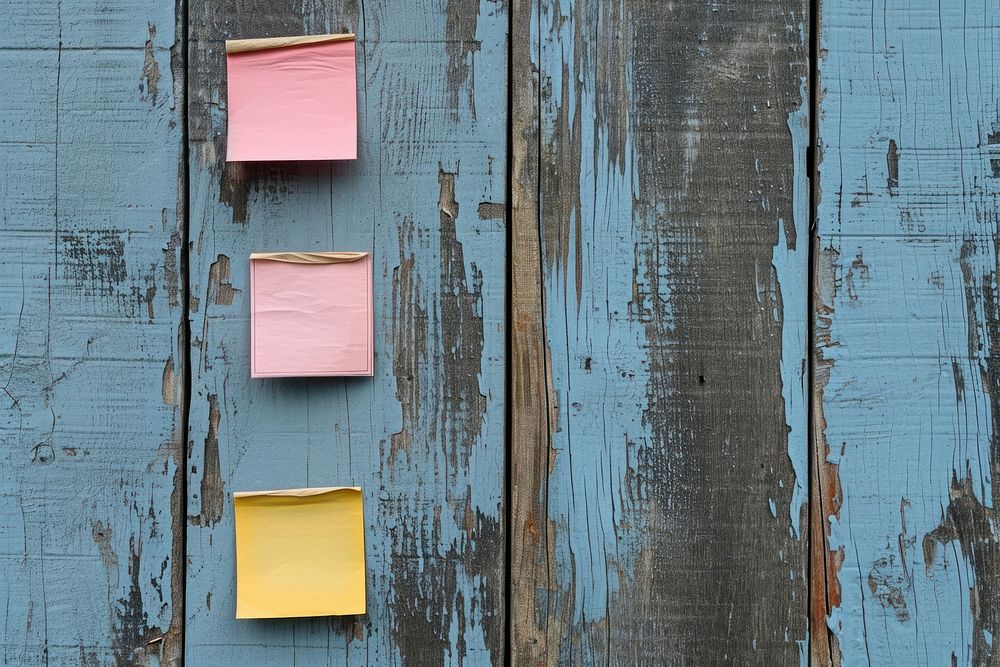 Sticky notes backgrounds outdoors wood.