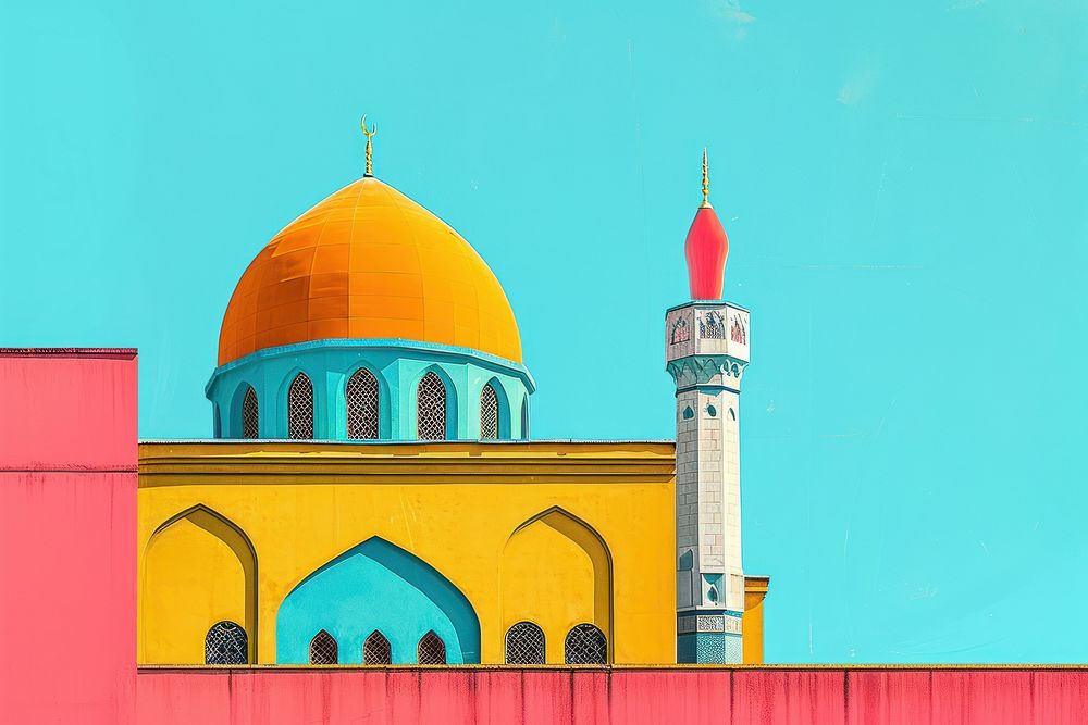 An Islamic Mosque architecture building landmark.
