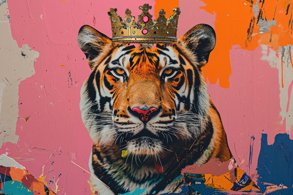Tiger tiger wildlife painting.