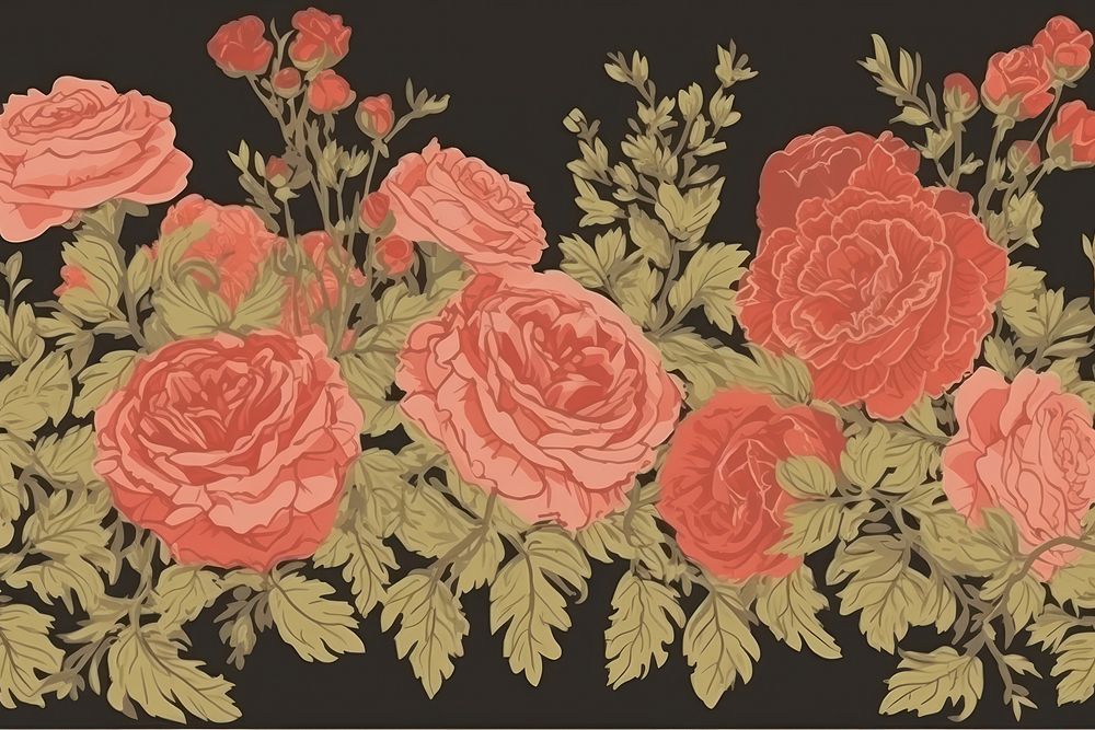 Flat lay valentine roses border background backgrounds pattern flower.