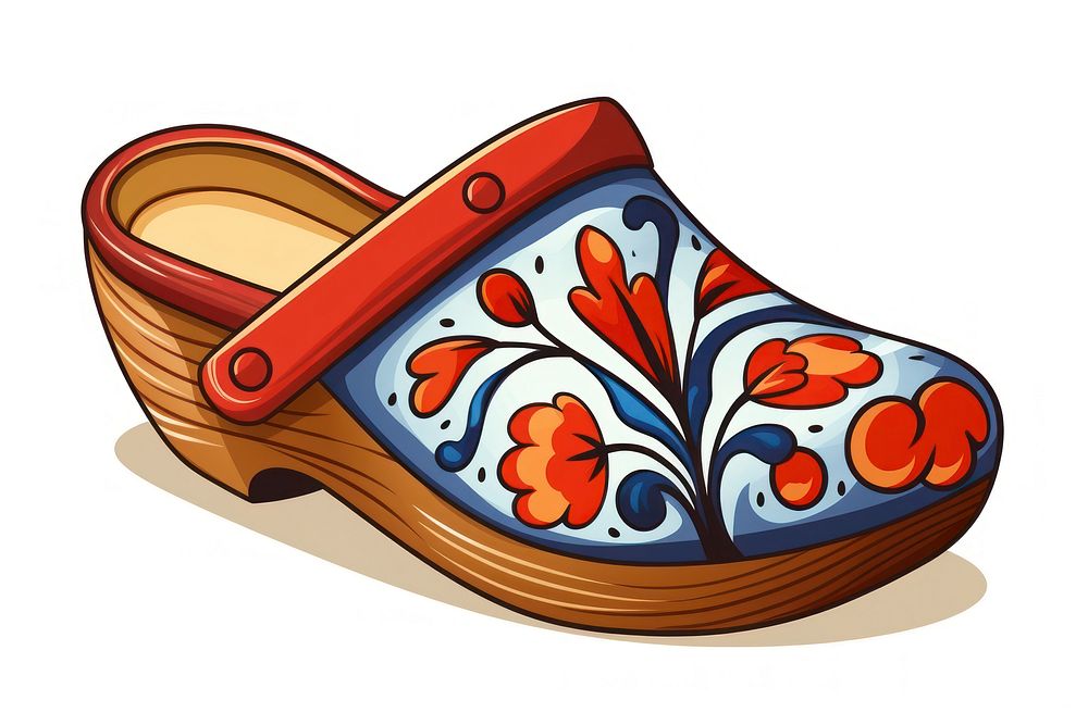 Netherlands wooden clog footwear cartoon clogs.