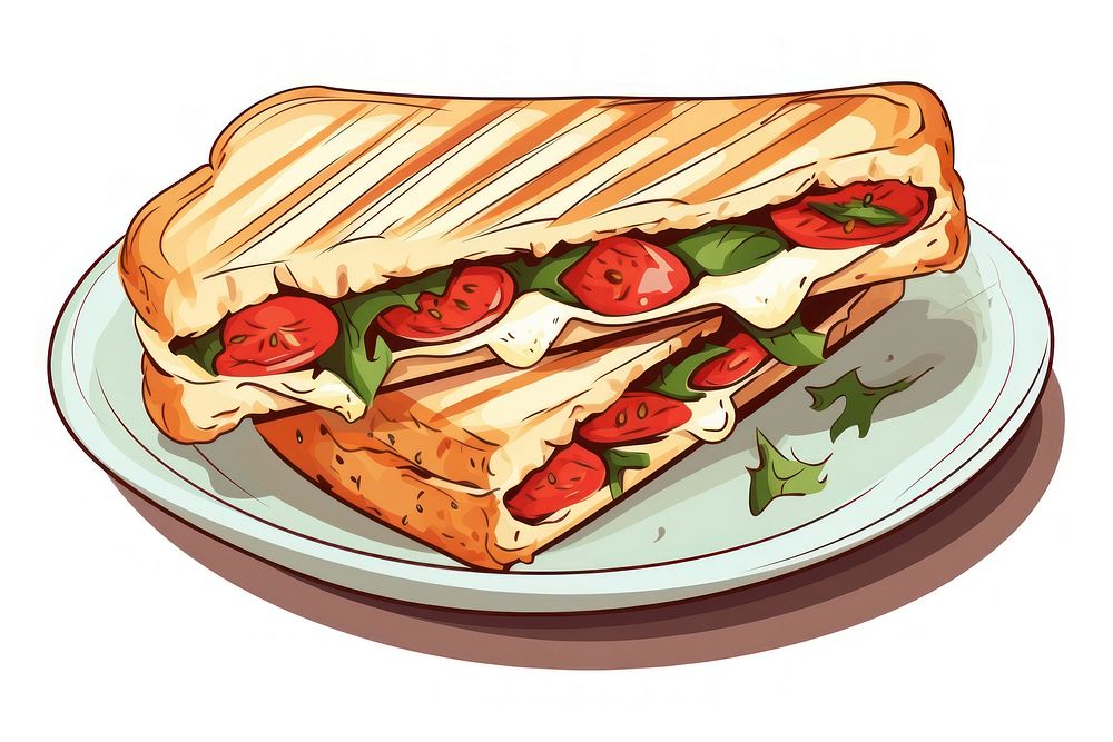 Panini sandwich bread food.