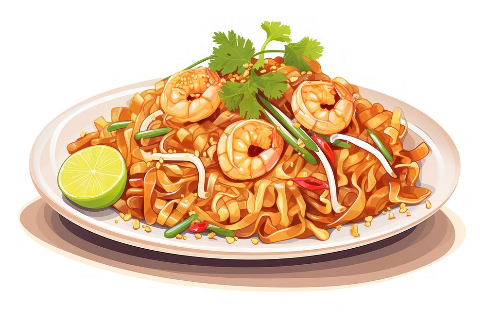 Pad thai noodle food meal.