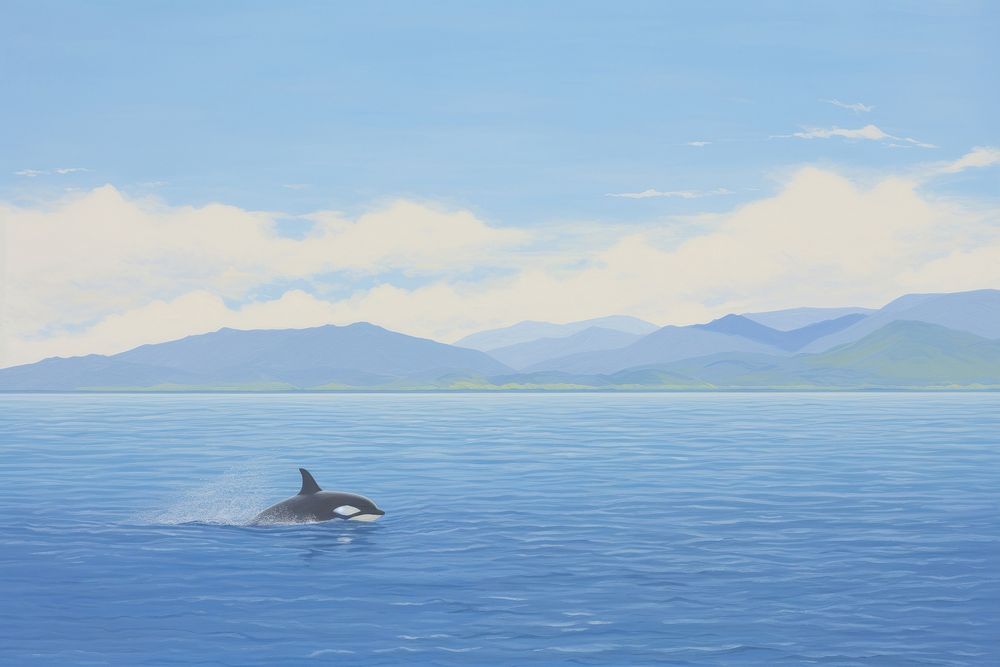 Orca ocean outdoors nature.