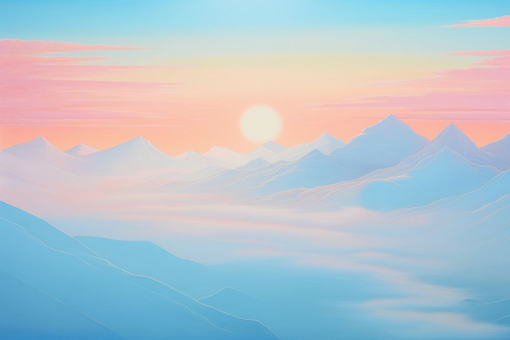 Landscape sunlight mountain outdoors. AI generated Image by rawpixel.