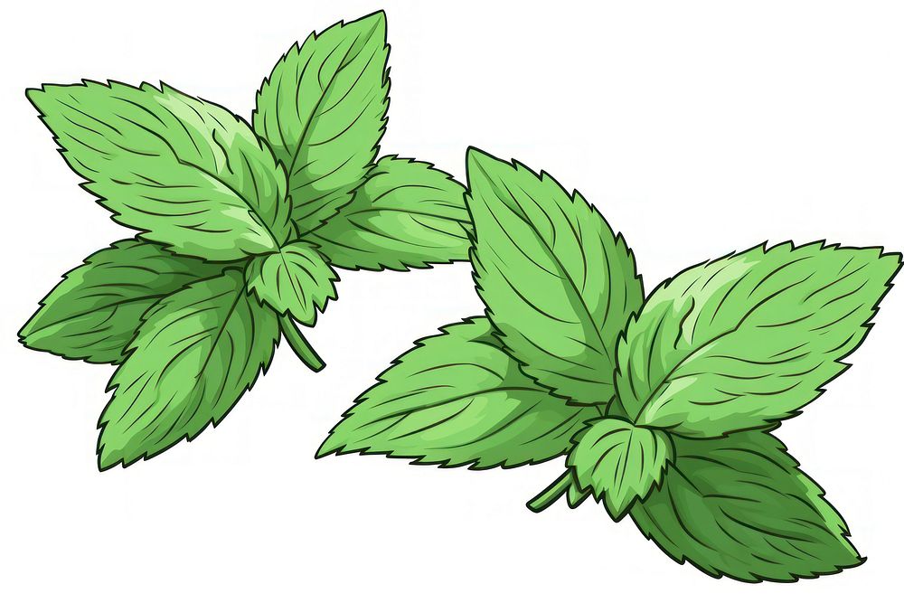 Peppermint leaves plant herbs leaf.