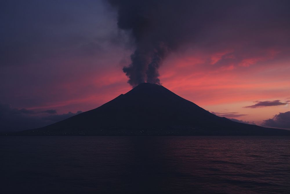 Volcano mountain outdoors nature.