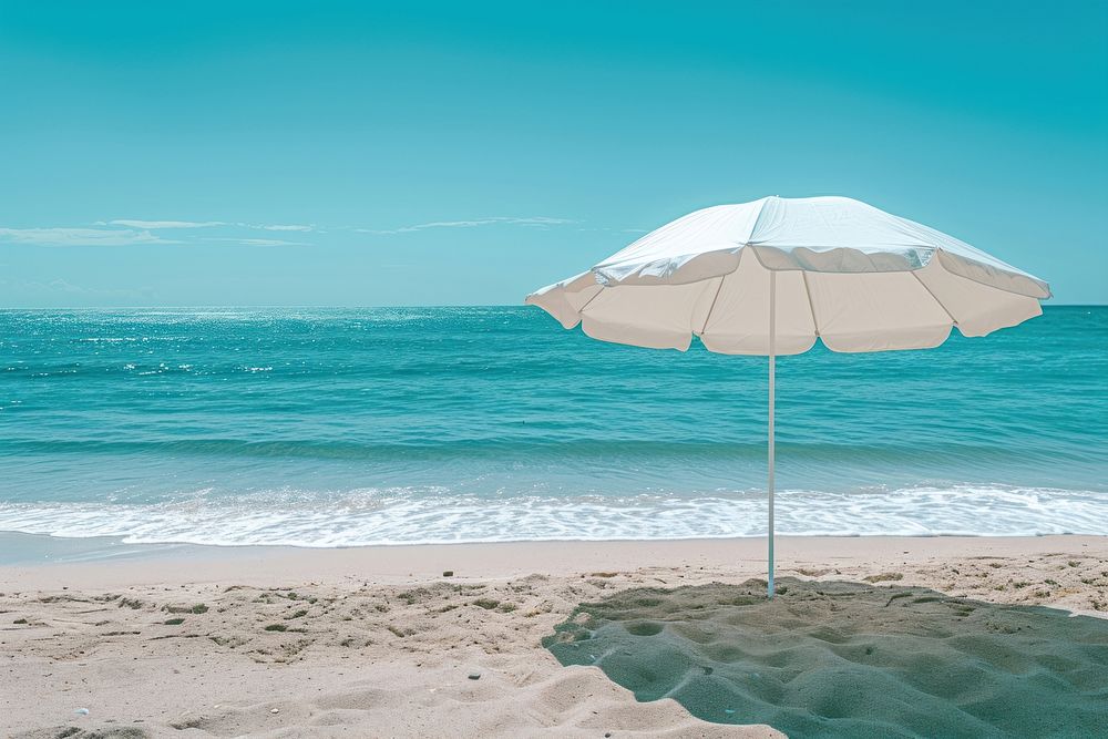 Beach umbrellra  outdoors horizon nature.