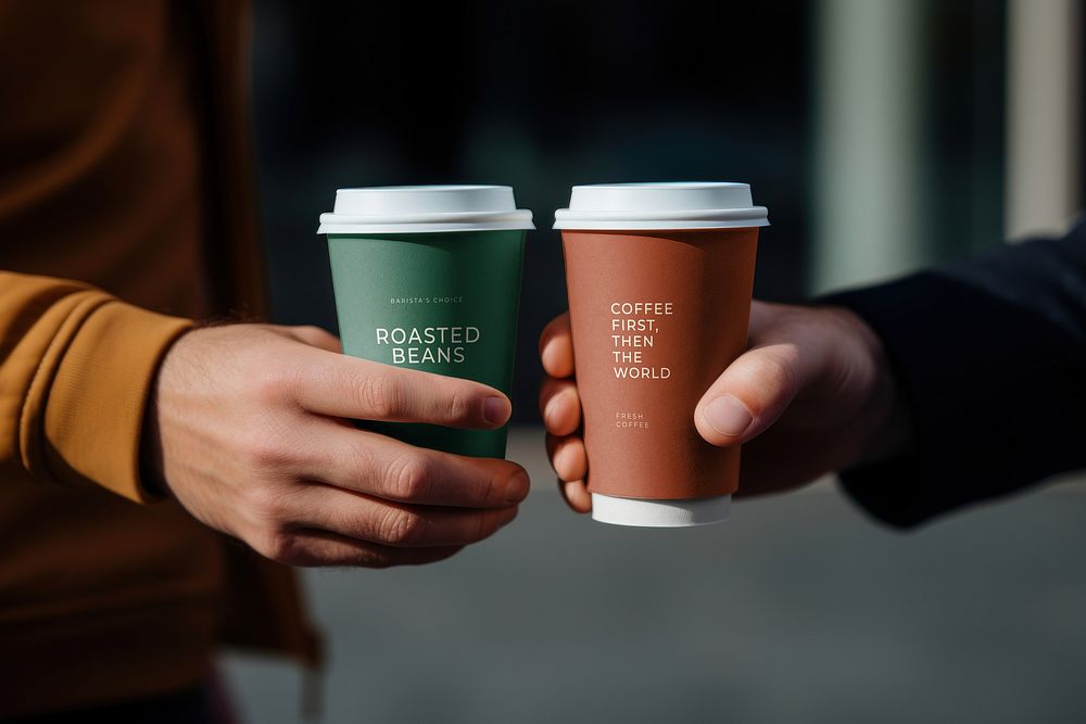 Disposable cup mockup psd