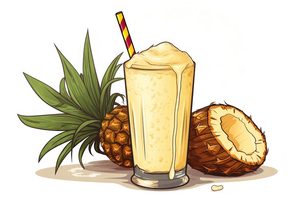 Pina colada pineapple milkshake smoothie.