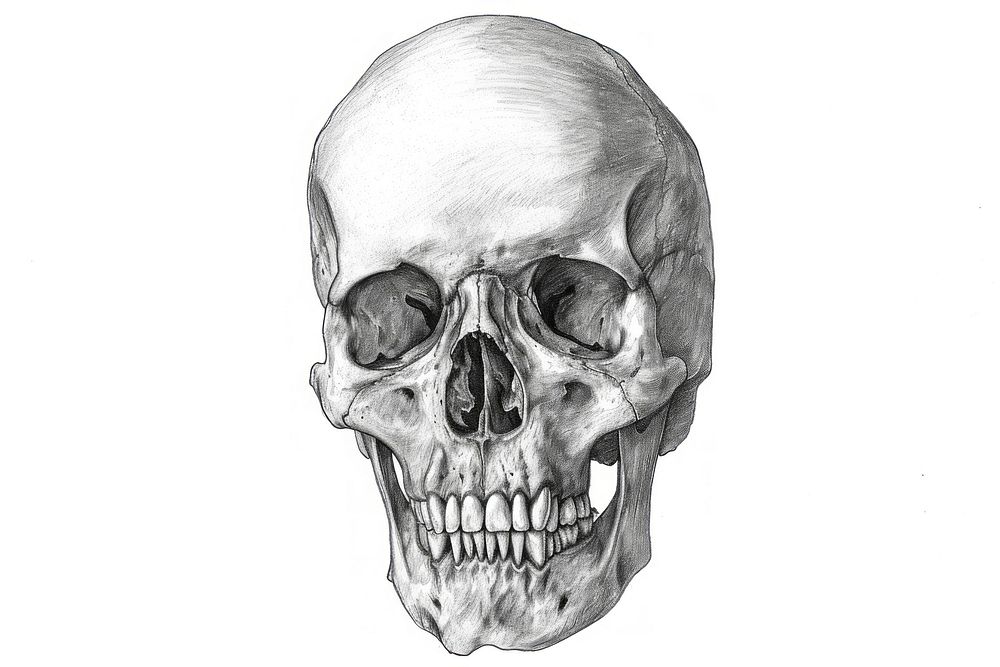 Skull drawing sketch anthropology.