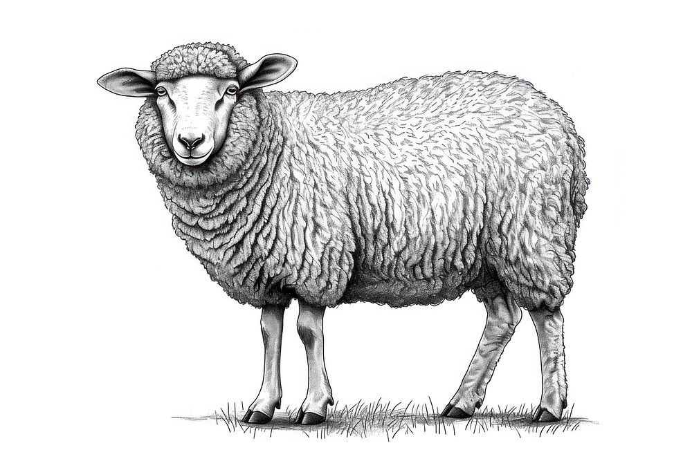 Sheep drawing livestock animal.