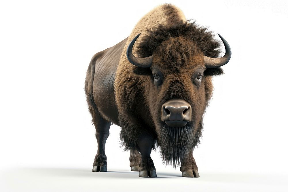 Character of an American Bison bison livestock wildlife.