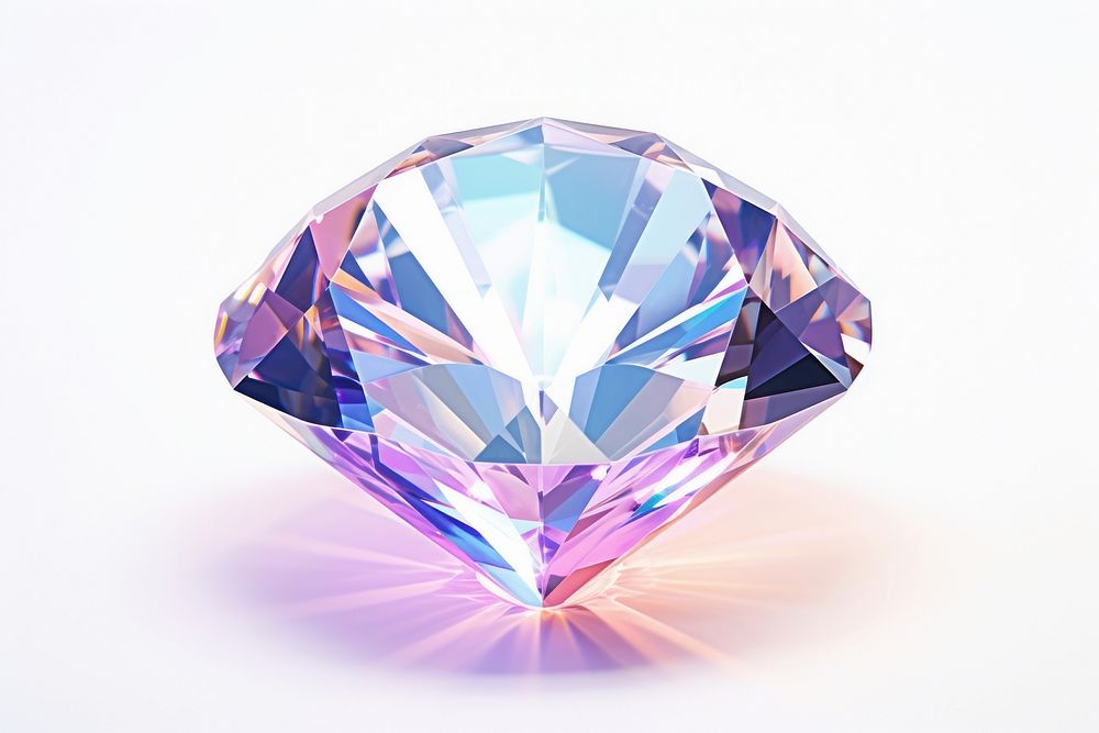 Diamond iridescent gemstone crystal jewelry.